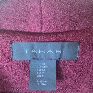 TAHARI Wrap Coat - Size: MEDIUM (USA) - Color: Raspberry